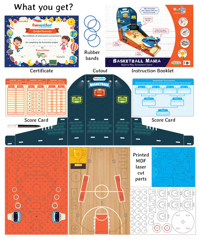 Basketball Mania - STEM Educational DIY Toys for Kids (Age: 6+ years)