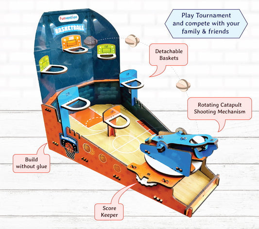 Basketball Mania - STEM Educational DIY Toys for Kids (Age: 6+ years)
